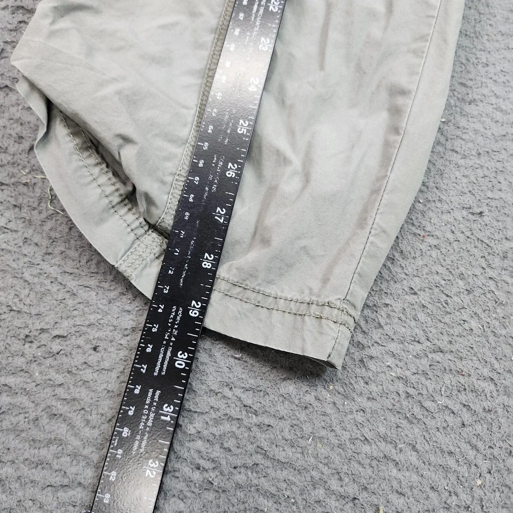 Calvin Klein Pants Womens M Green Capri Cargo Drawstring Elastic Waist Pockets - Picture 3 of 13